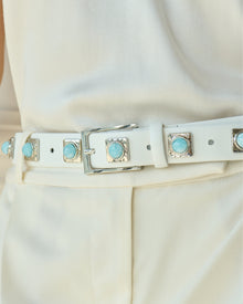 No. 2 Belt | Chalk/Skyblue