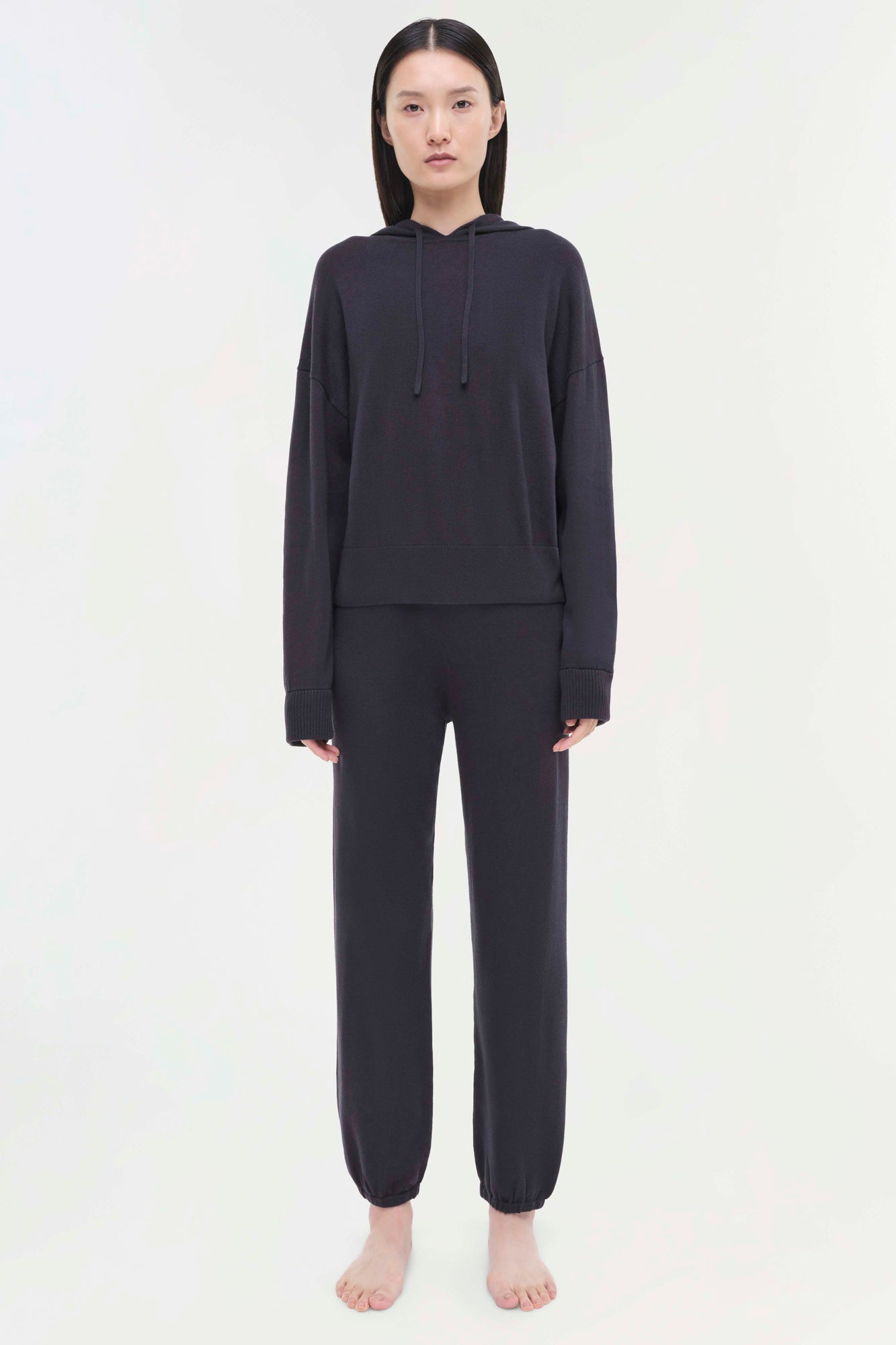 Womens | Cotton Cashmere Joggers | Midnight