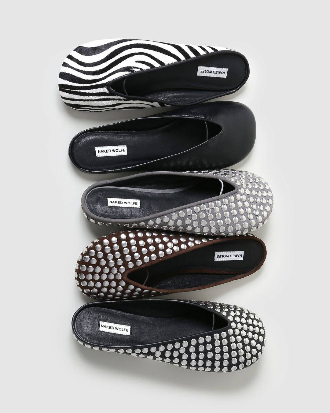 Womens | Pippa Leather Flat | Black