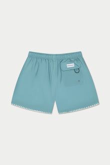 Mint Stitch Swim Short | Blue