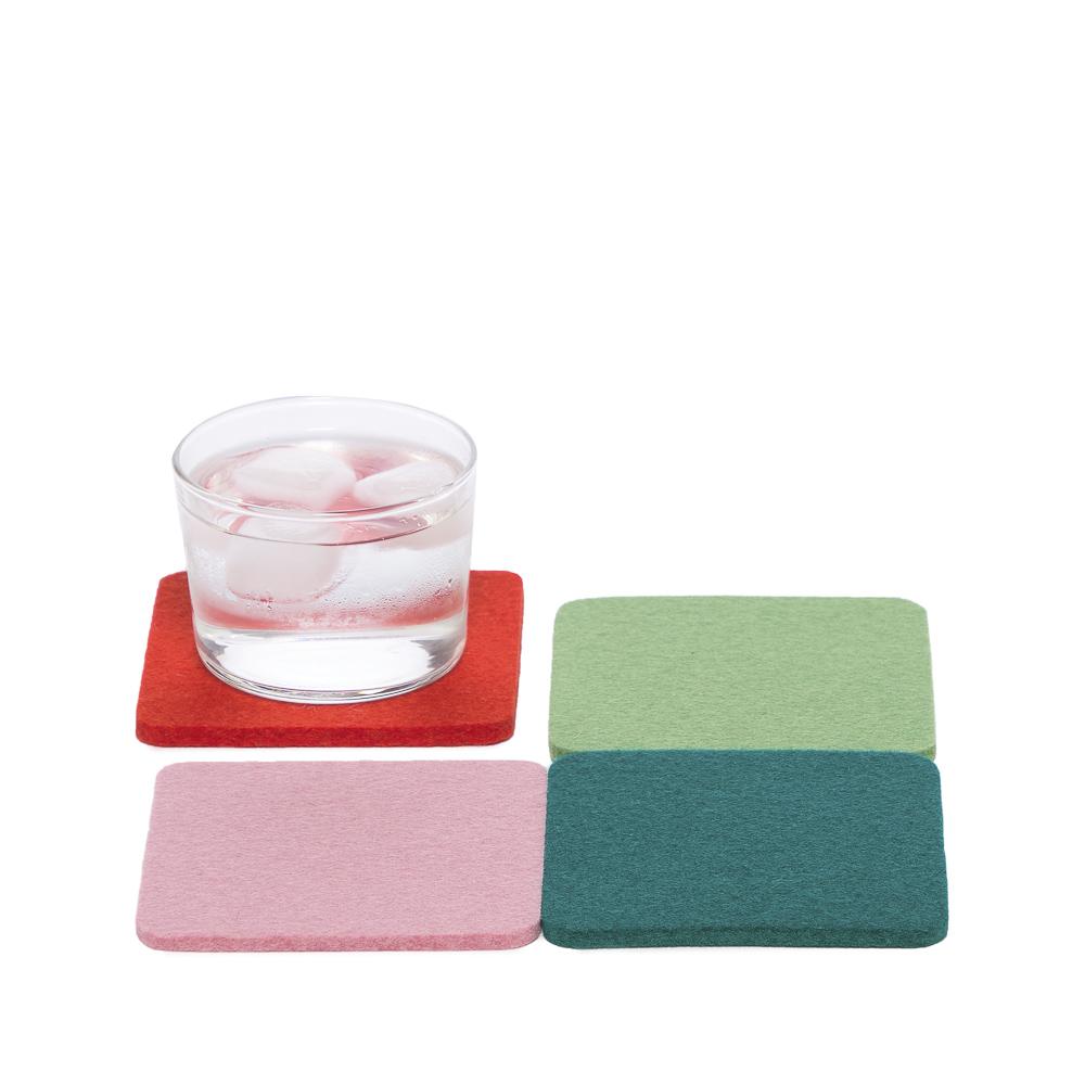 Bierfilzl Square Coaster Felt Solid 4 Pack (4866129133677)