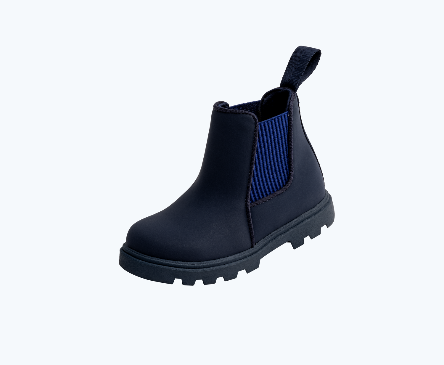 Angled view of a Native Shoes Kids Kensington Treklite Bloom Kids | Insight Blue/ Insight Blue/ Quest Blue Footwear