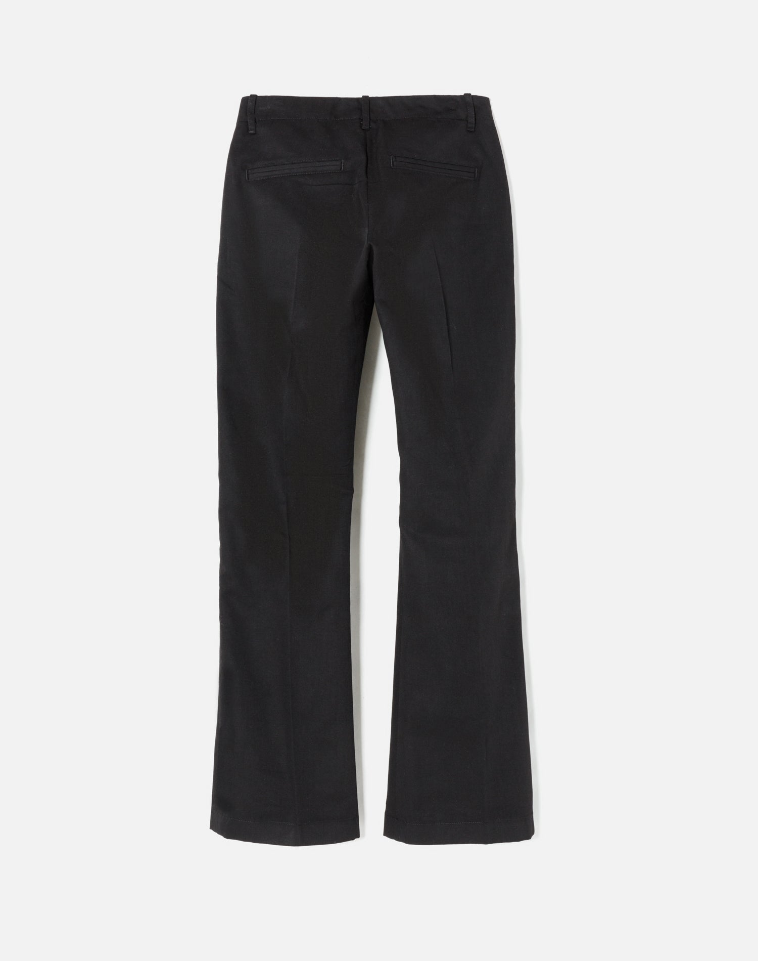 Mid Rise Flared Trouser | Black