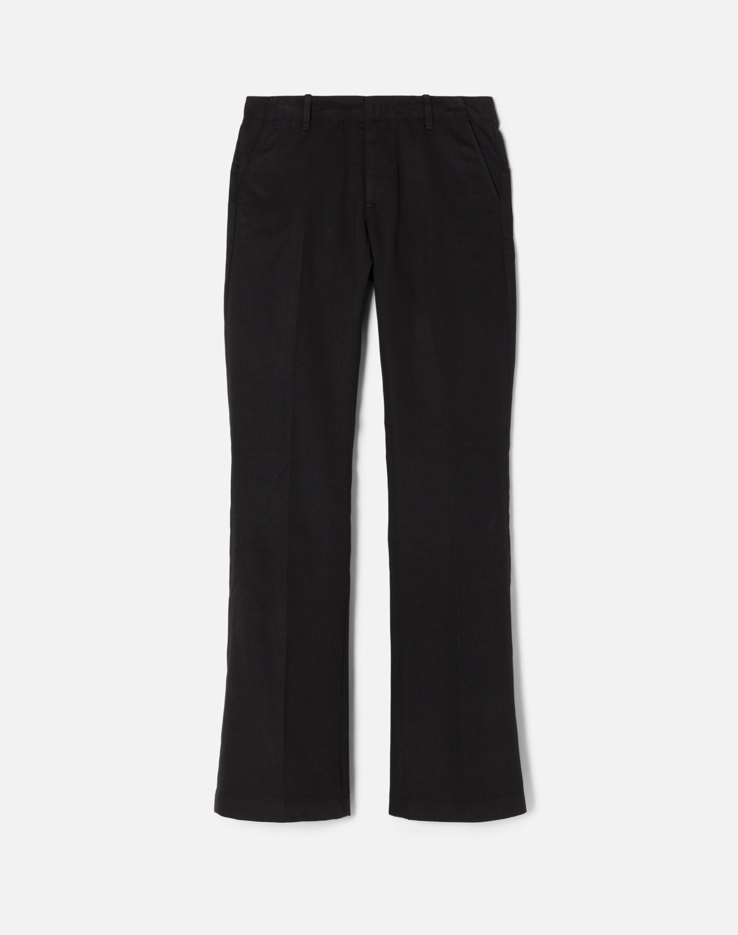 Mid Rise Flared Trouser | Black