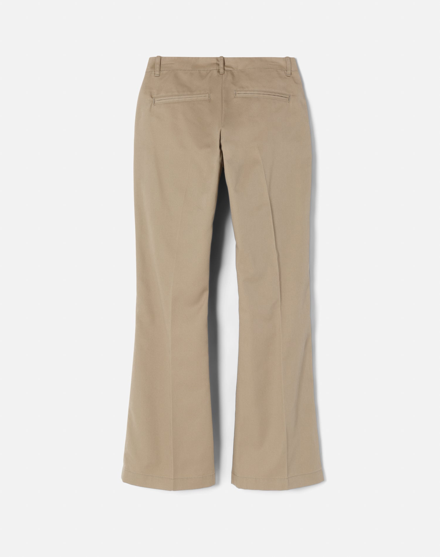 Mid Rise Flared Trouser | Khaki