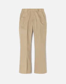 Mid Rise Flared Trouser | Khaki