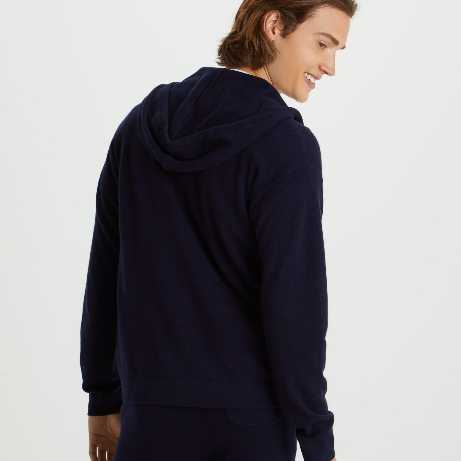 Mens | Tyler Cashmere Zip Hoodie | Navy