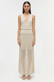 Womens | Gennie Knit Midi Skirt | Sand