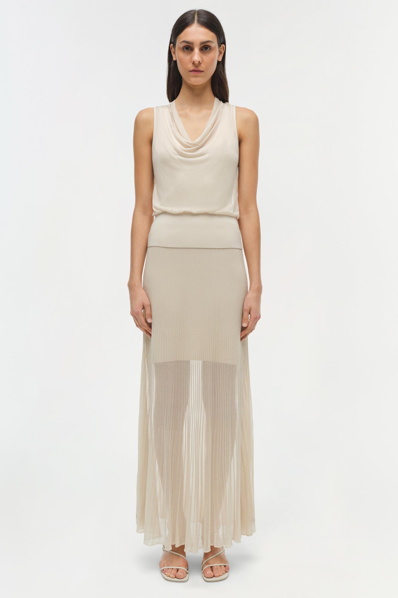 Womens | Gennie Knit Midi Skirt | Sand