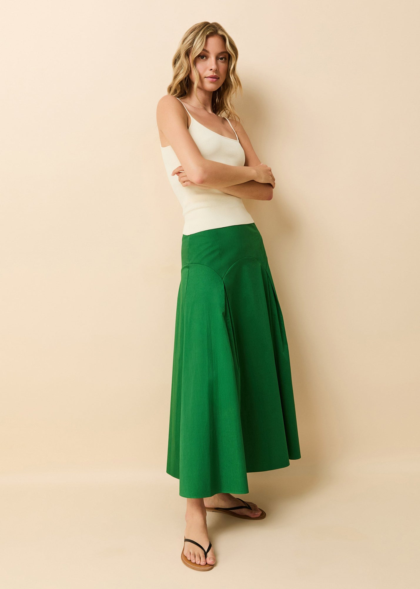 Gael Skirt Tennis Green - Solid & Striped