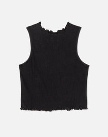 Hanes Crinkle High Neck Tank | Black