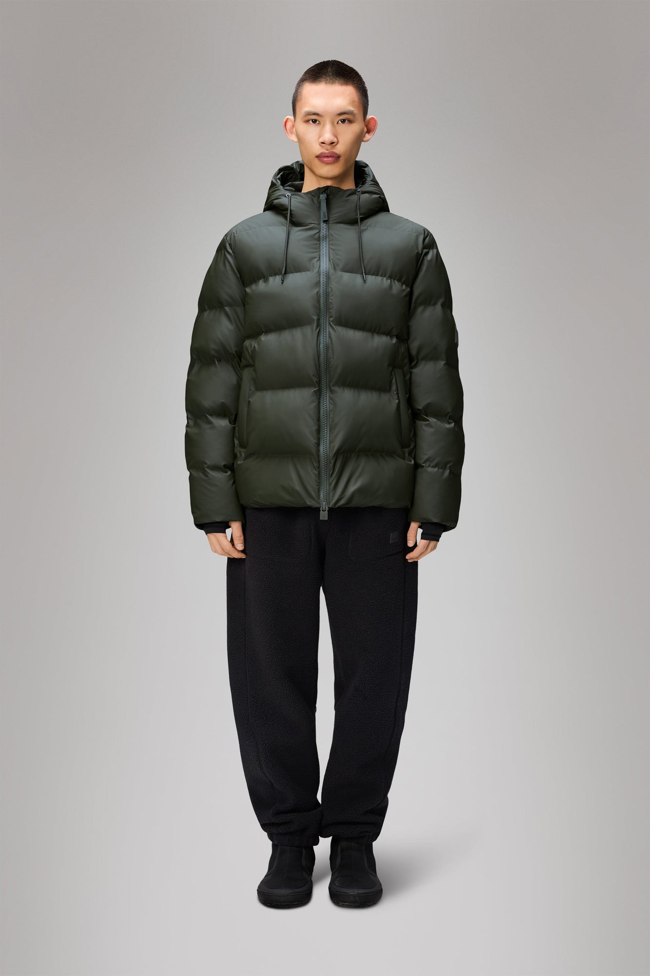 Rains Alta Puffer Jacket Green Jacket