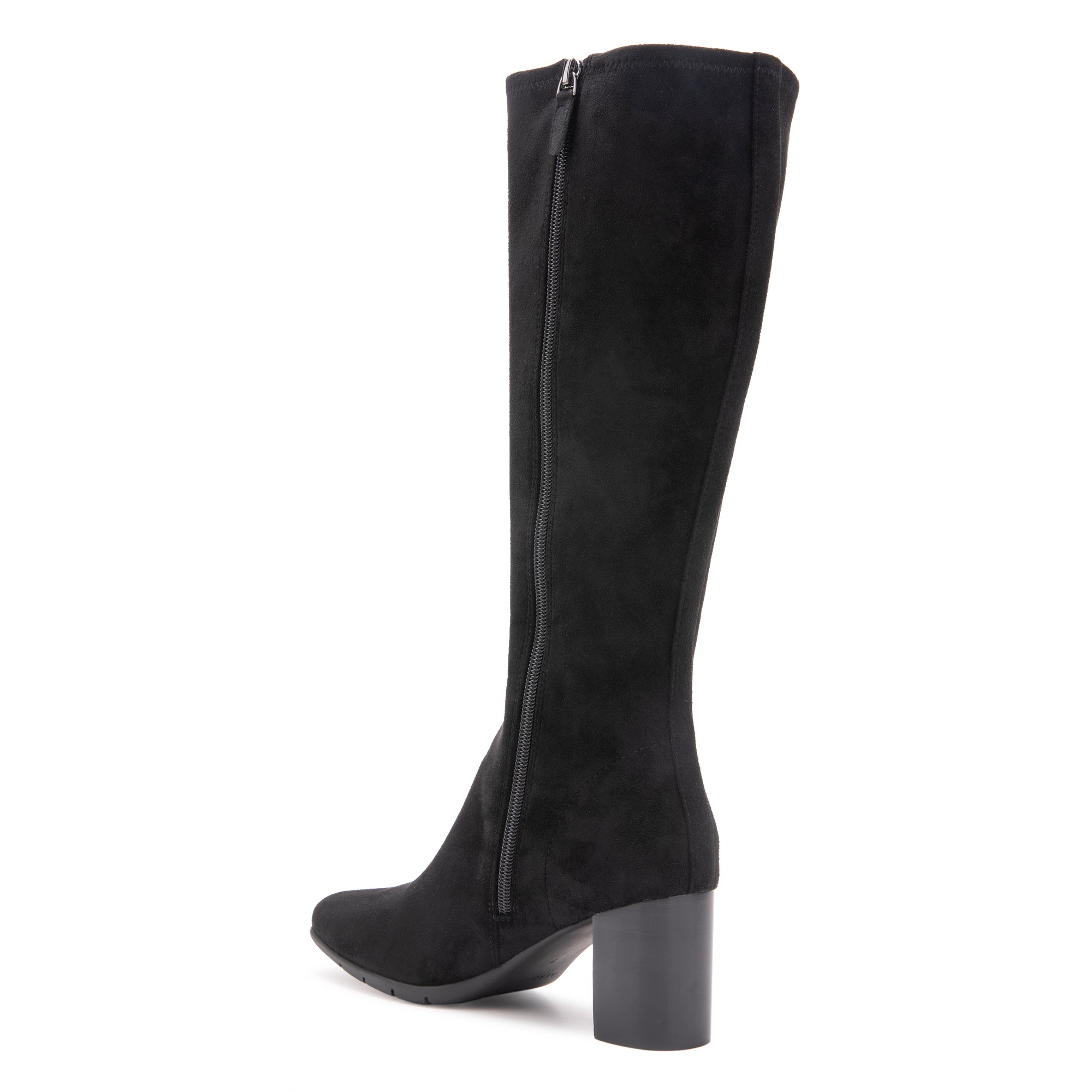 Micah | Black Faux Suede