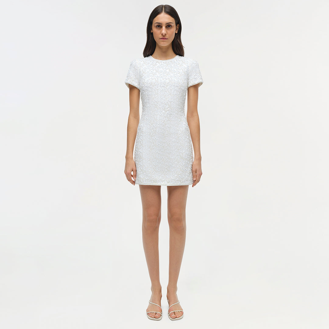 Womens | Clove Embellished Mini Dress | Ivory
