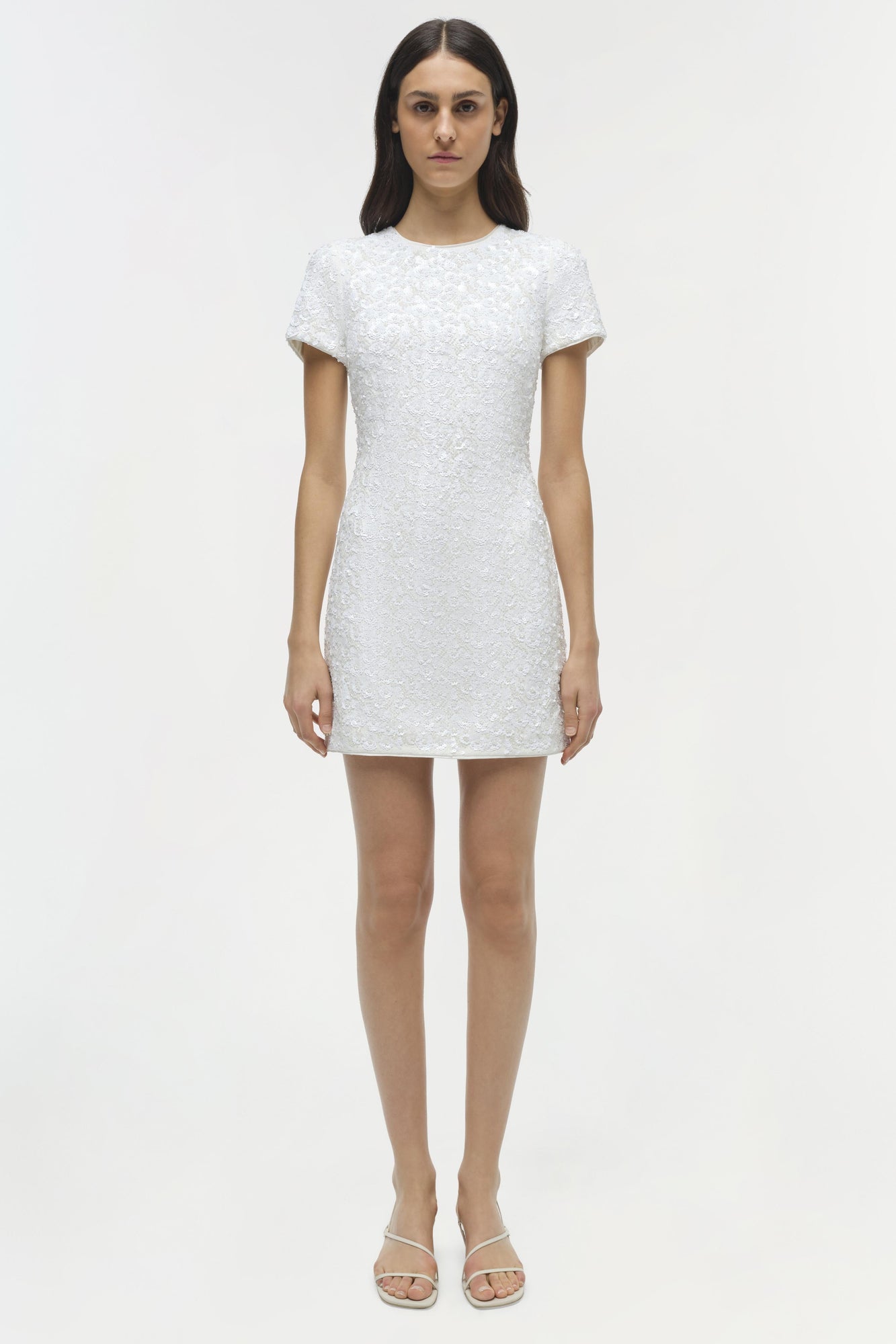 Womens | Clove Embellished Mini Dress | Ivory