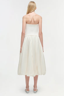 Womens | Izzy Strapless Taffeta Midi Dress | Ivory