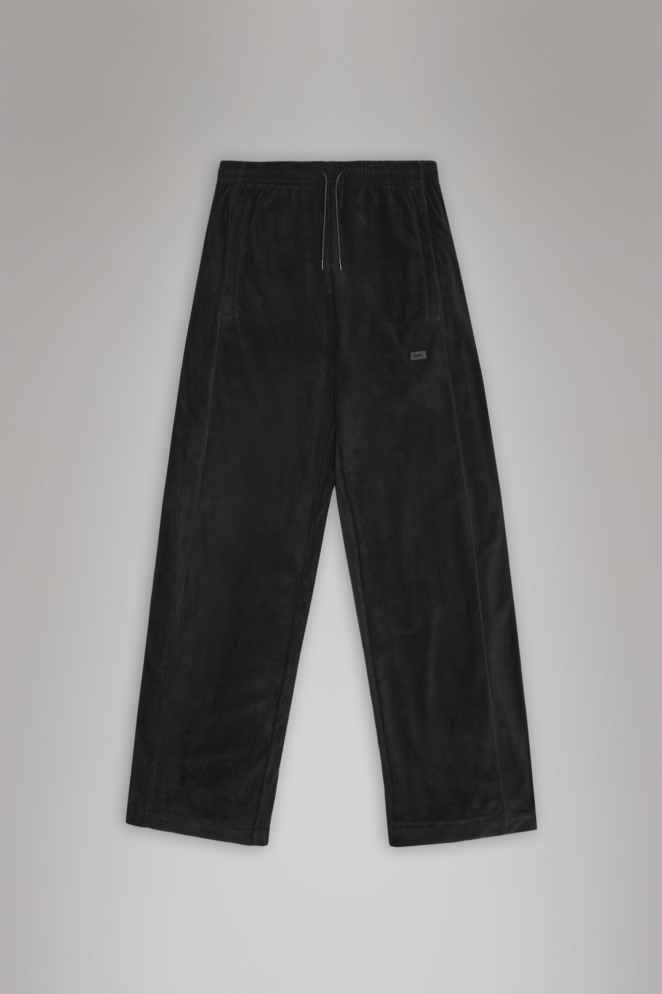RAINS Addis Fleece Pants Wide Black Pants