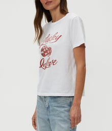 Lucky in Love Graphic Tee | White