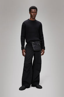 RAINS Sapa Knit Crew Neck Black Long Sleeve