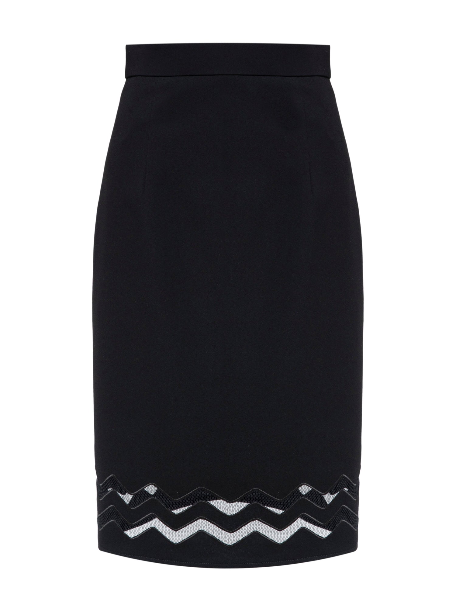 Triacetate Midi Skirt | Black