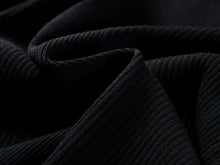 Wool Fit Long-Sleeves V-Neck Sweater Top | Black