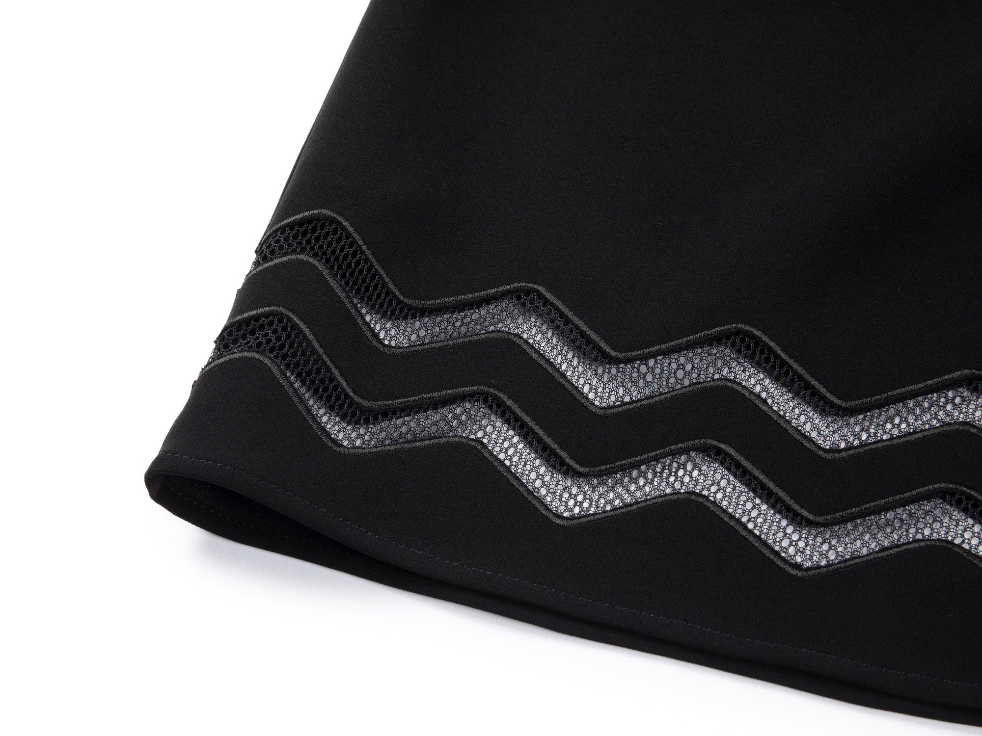 Triacetate Midi Skirt | Black
