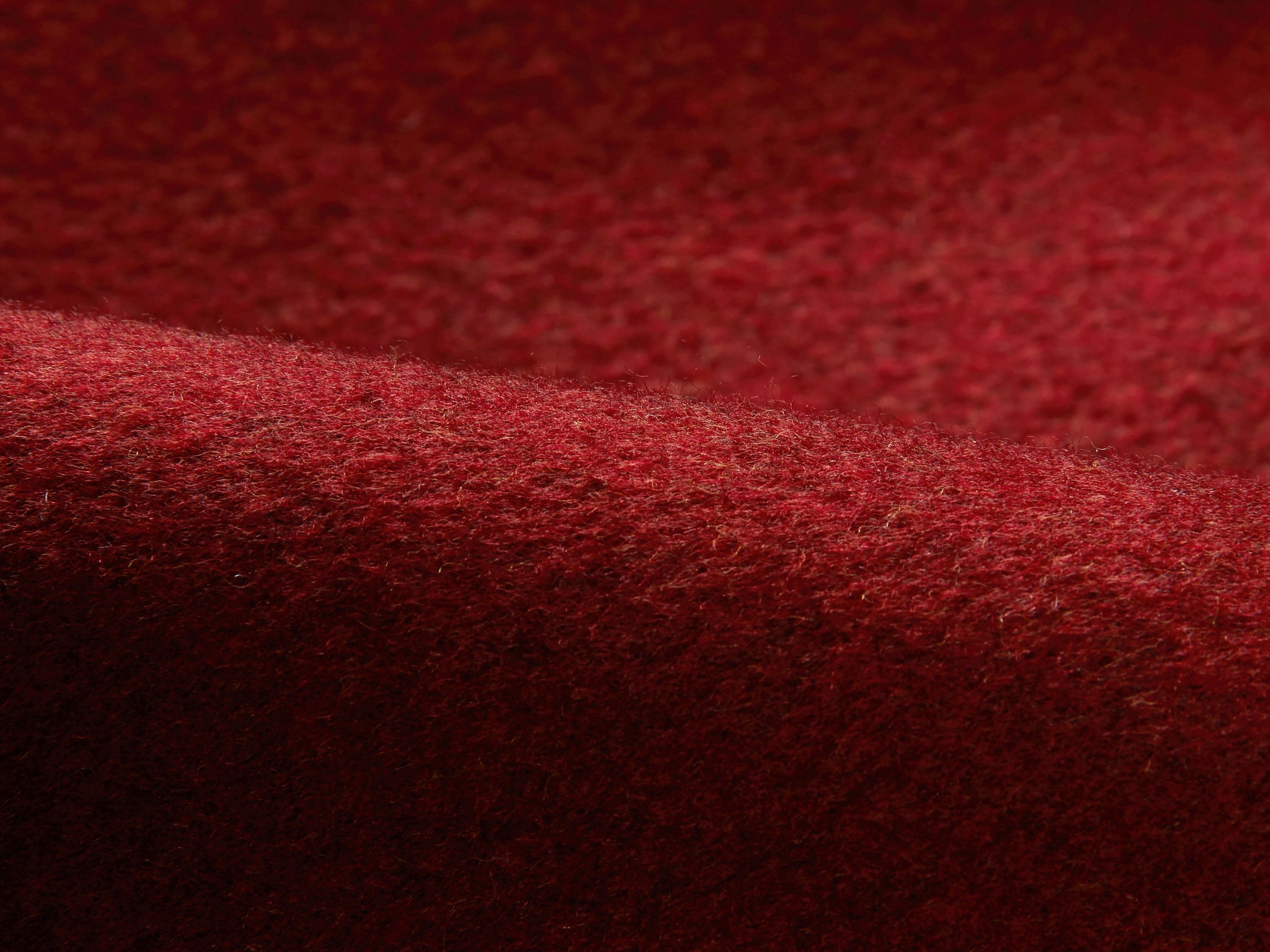 double-breasted wool coat | Wine Red