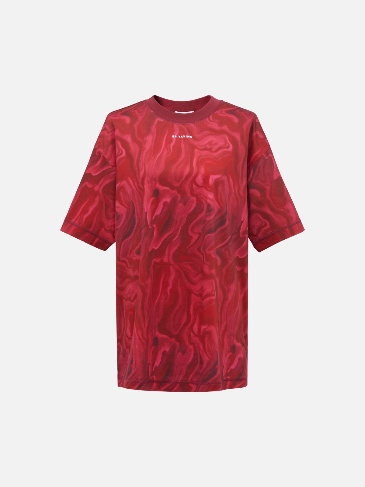Oversize Casual Short Sleeve T-Shirt | Wine Red