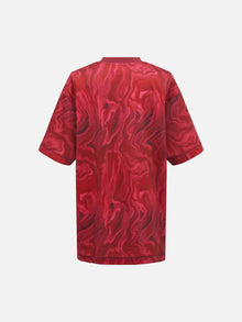 Oversize Casual Short Sleeve T-Shirt | Wine Red