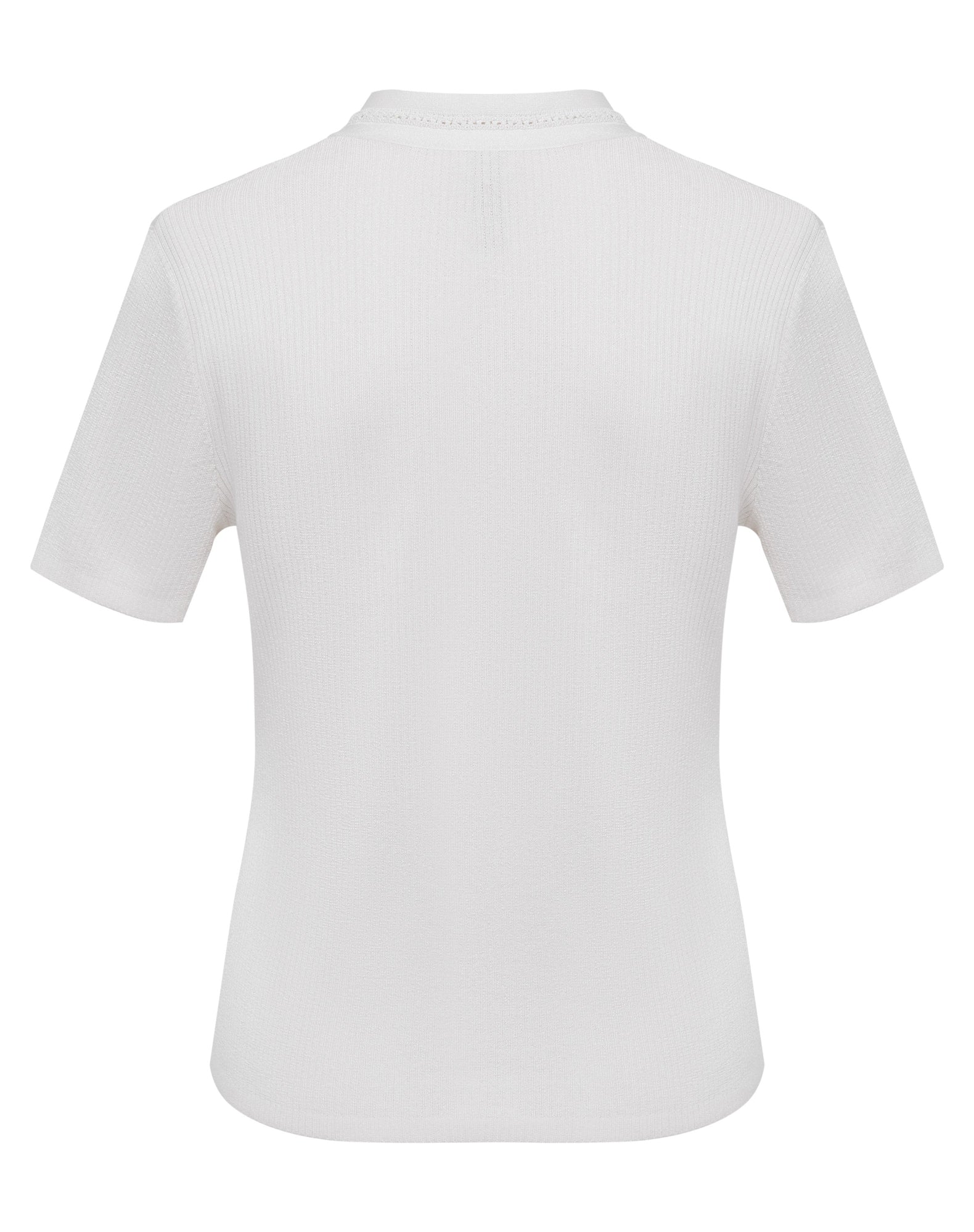 Short Sleeve Knit Top | White