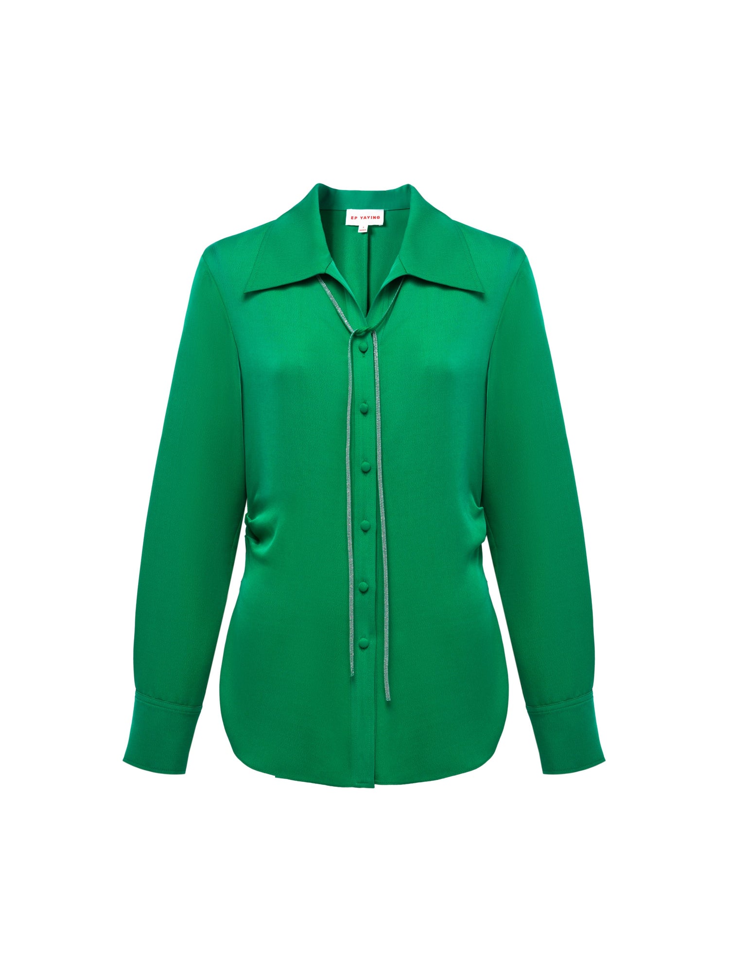 Frenchy Solid Button Front Shirt | Green