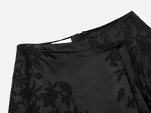 Mulberry Silk Embossed Midi Skirt | Black