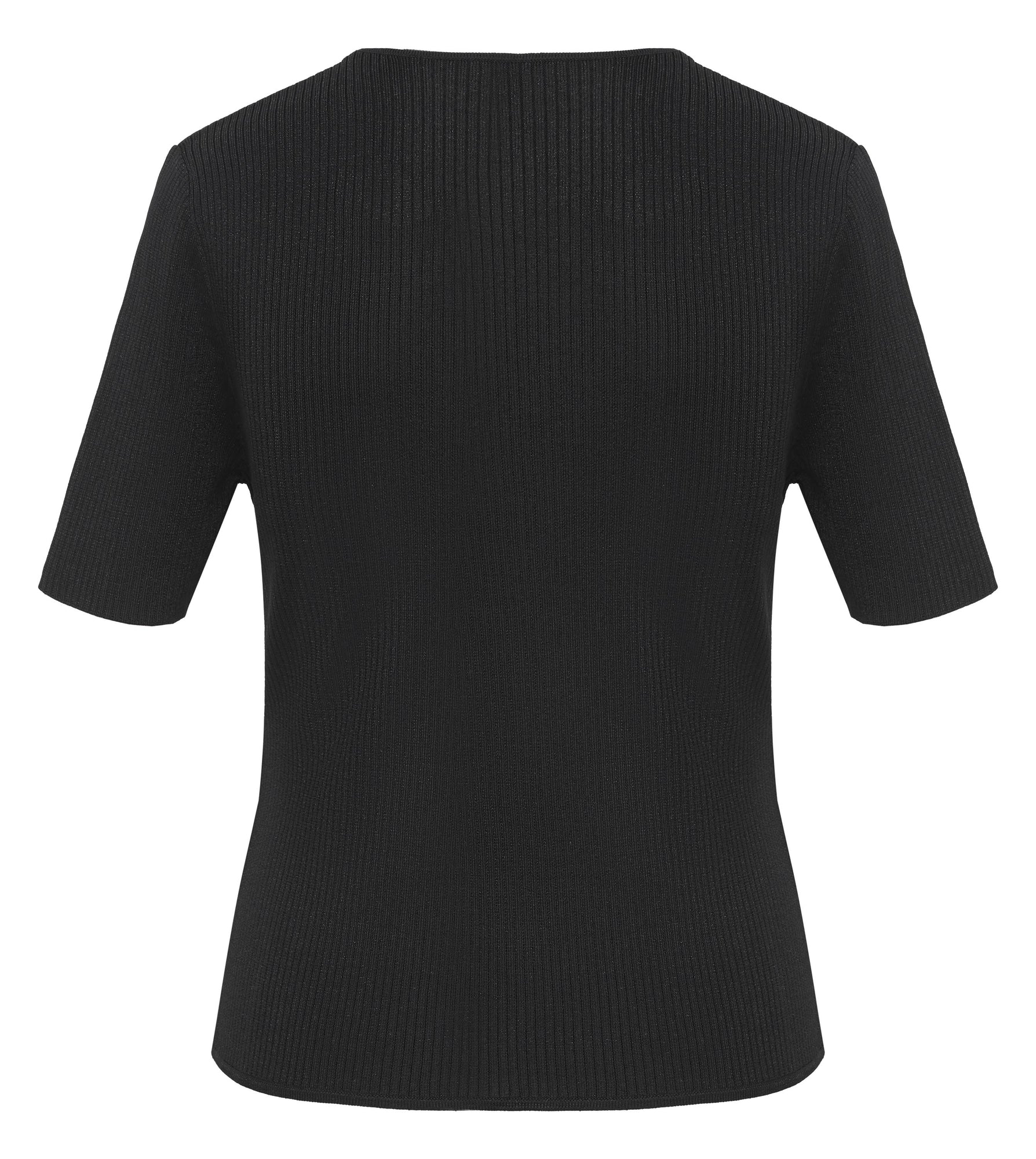 Short Sleeve Knit Top | Black