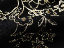 Embroidered Cashmere Shawl | Black