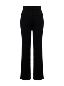 Straight-Leg Knitted Pant | Black