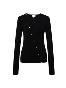 Velvet Knit Top | Black