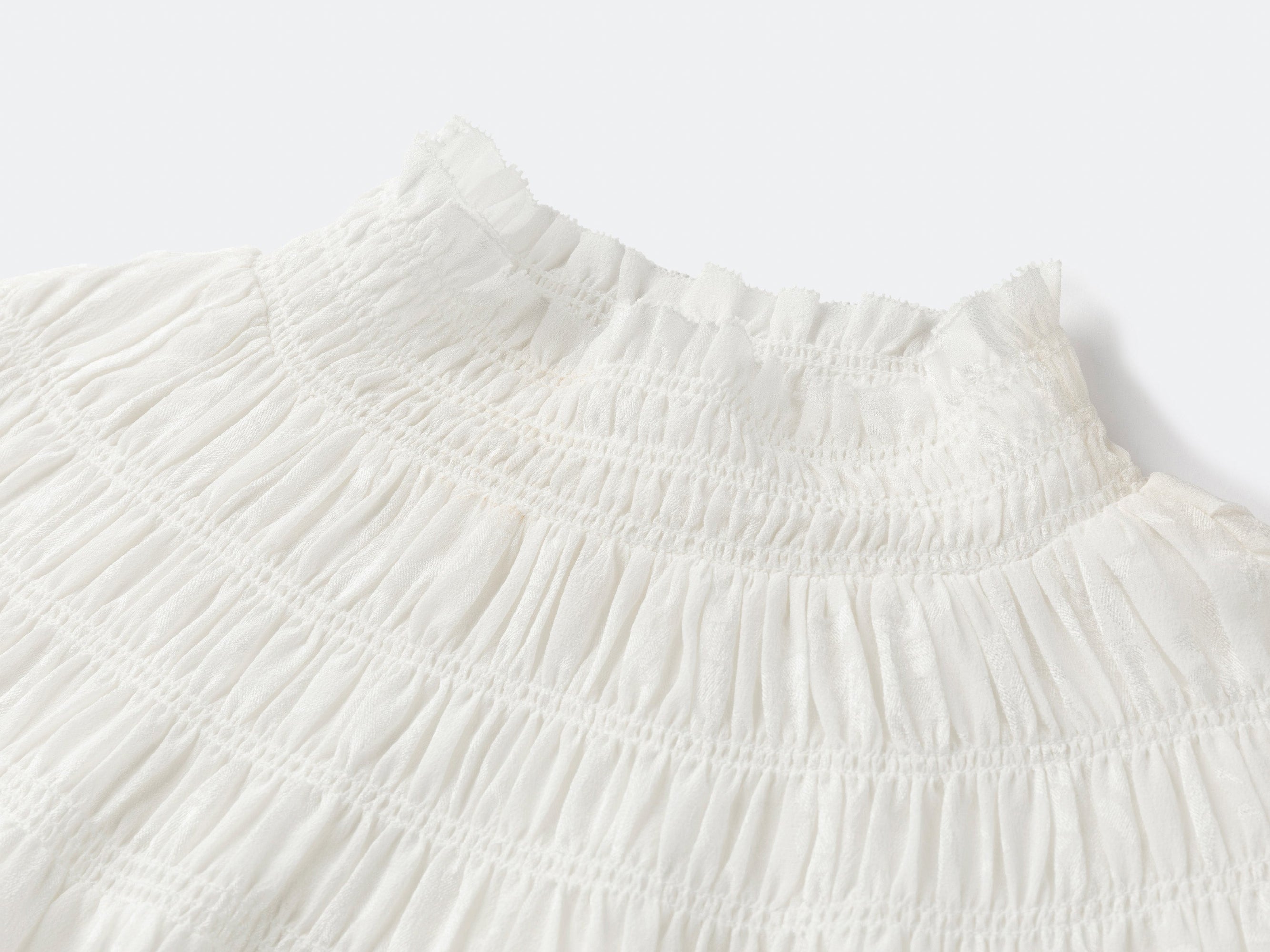 Ruffle-Collar Blouse | White