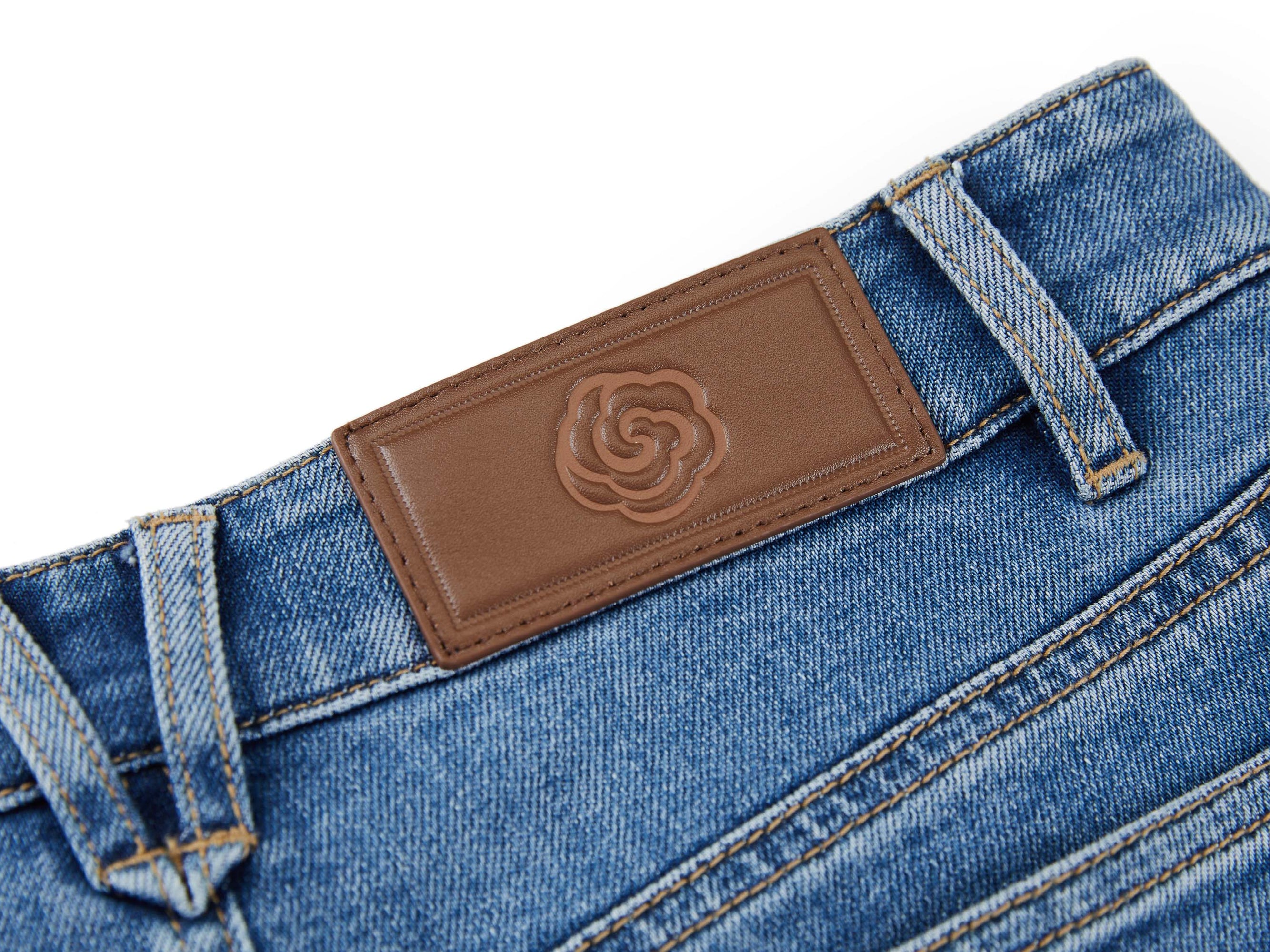 Embroidered Flare Jeans | Blue
