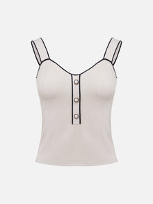 Crepe Vest | Beige