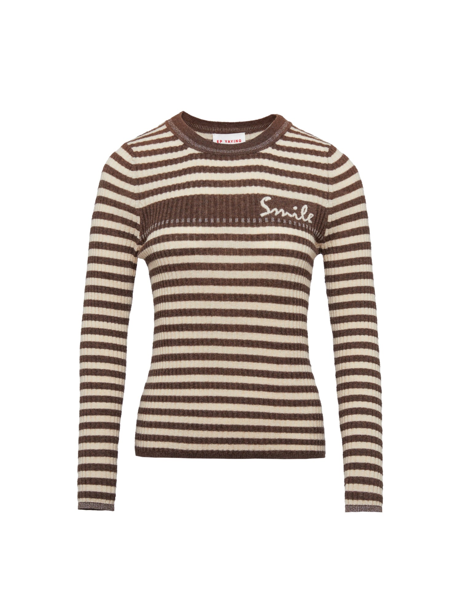 Ribbed Knit Top | Brown