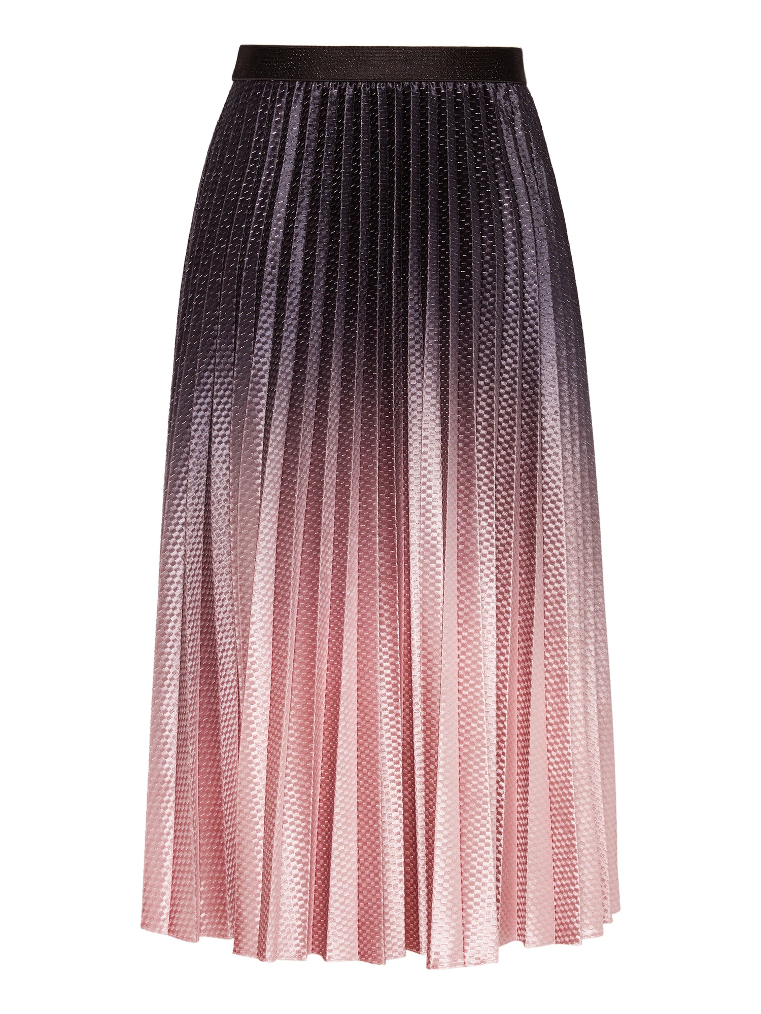 Gradient Pleated Midi Skirt | Purple