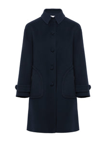 A-Shape Woolen Coat | Black