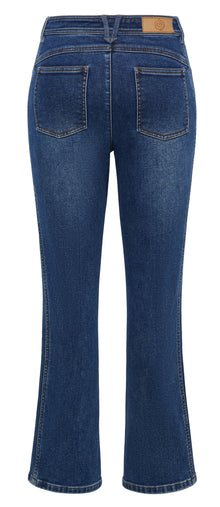 High-Waisted Straight Leg Flared Jeans | Blue