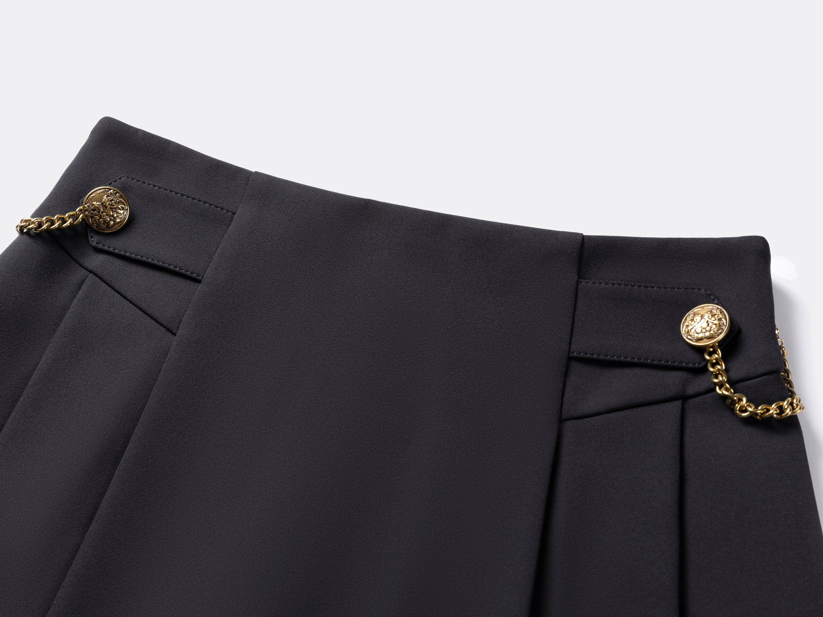 A-Shaped Pleated Mimiskirt | Black