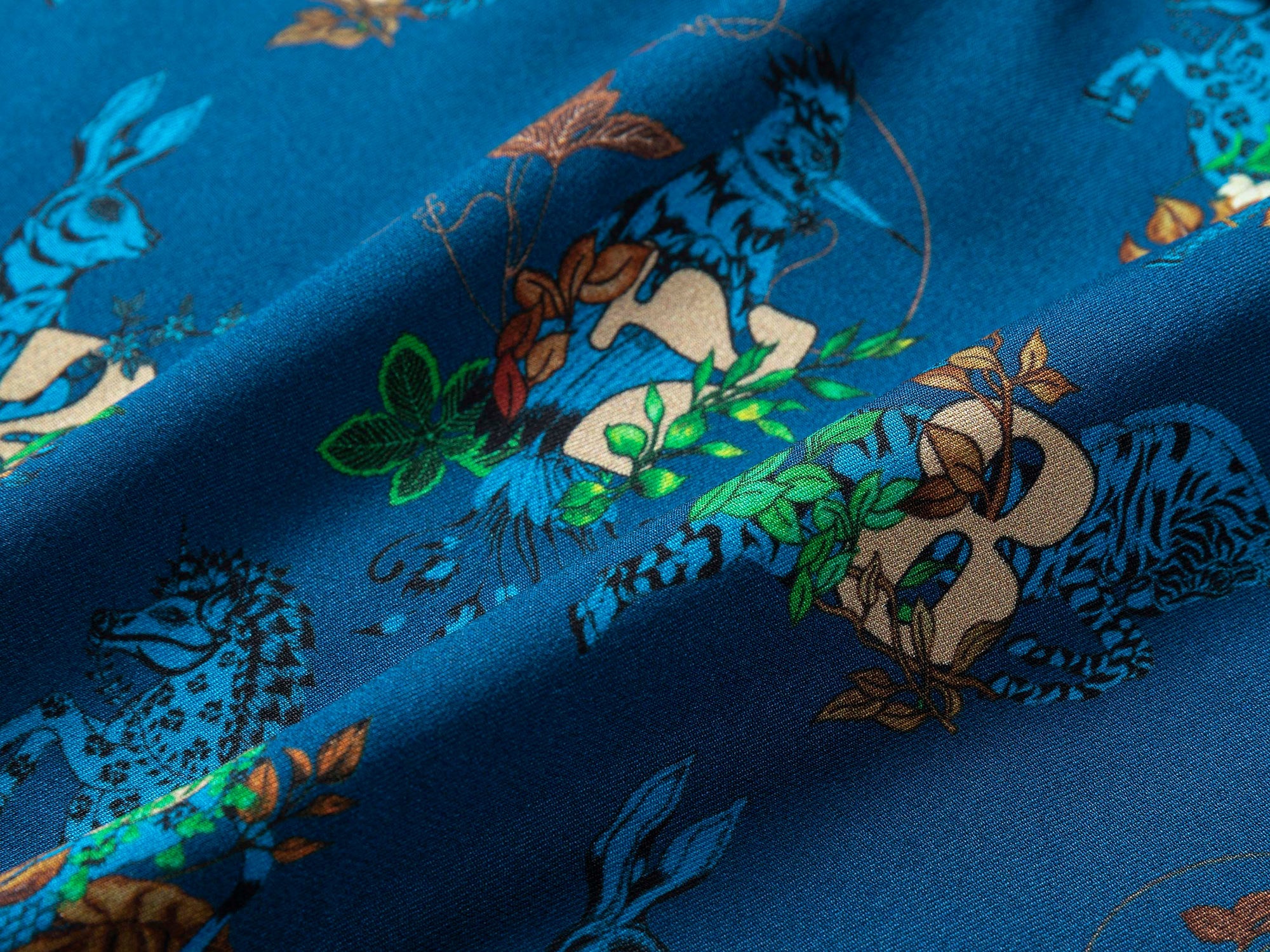 Flora Print Midi Wrap Skirt | Blue