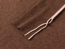 No-Dye Yak Cashmere Knit Top | Brown