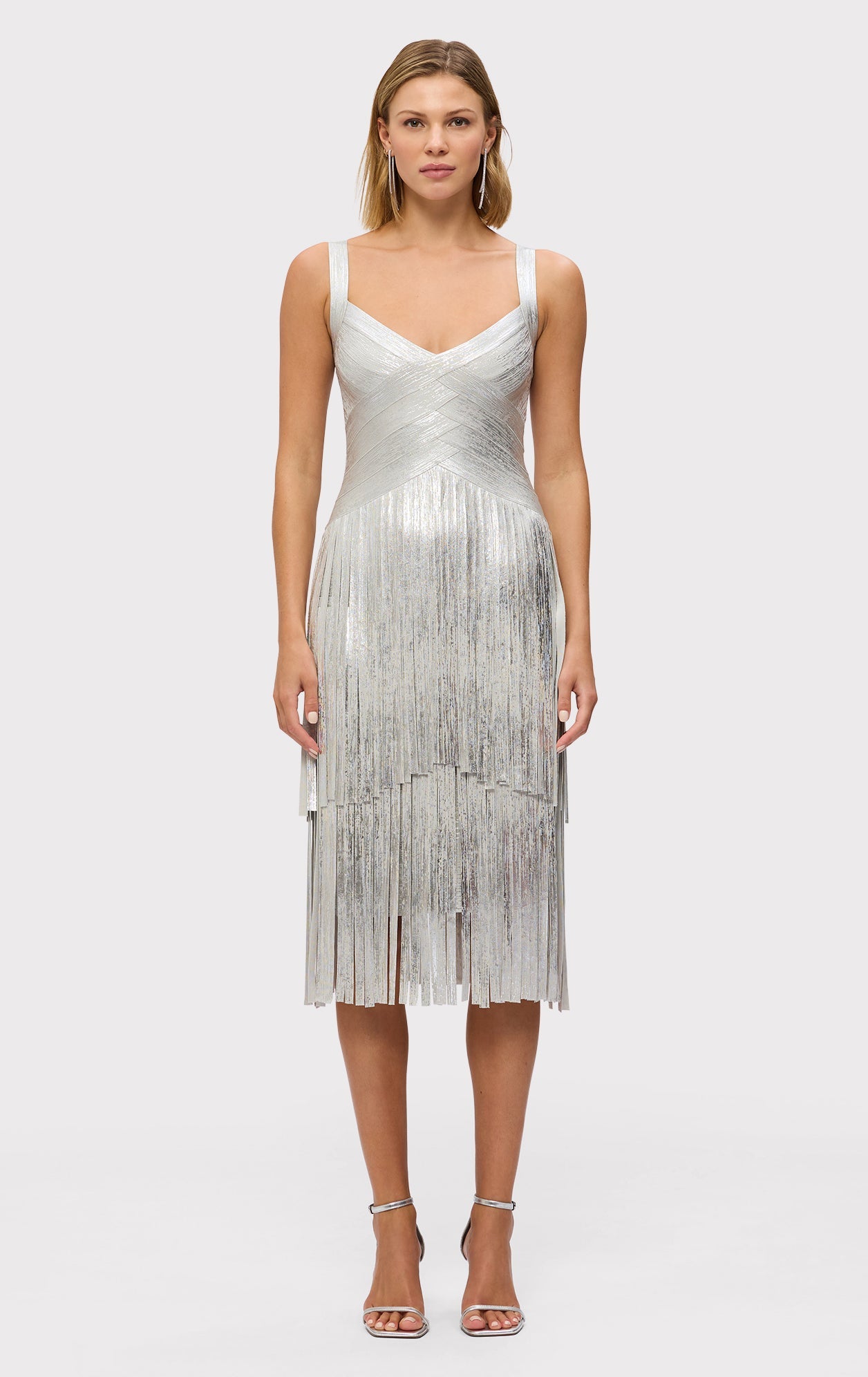 The Metallic Mischa Dress | Silver Foil