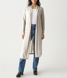 Izzy Longline Open Cardigan | Oatmeal