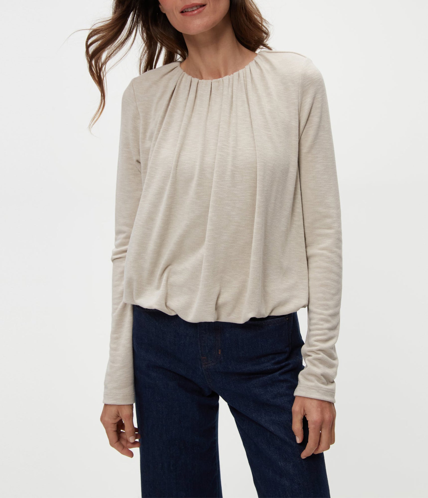 Sona Bubble Top | Oatmeal