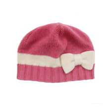 Kids | Cashmere Beanie with Bow | Pink